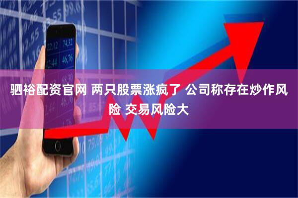 驷裕配资官网 两只股票涨疯了 公司称存在炒作风险 交易风险大